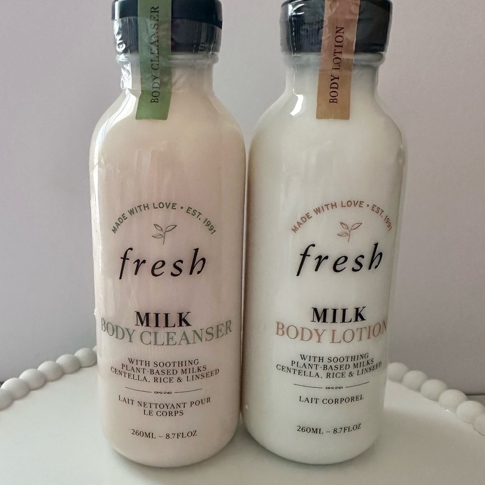 Fresh Milk Body Cleanser and Lotion Duo - Full Size, New Sealed